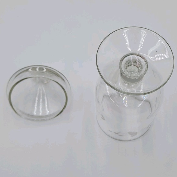 Princess House Etched Heritage Pattern Pedestal Apothecary Candy Treat Jar & Lid - Picture 4 of 6